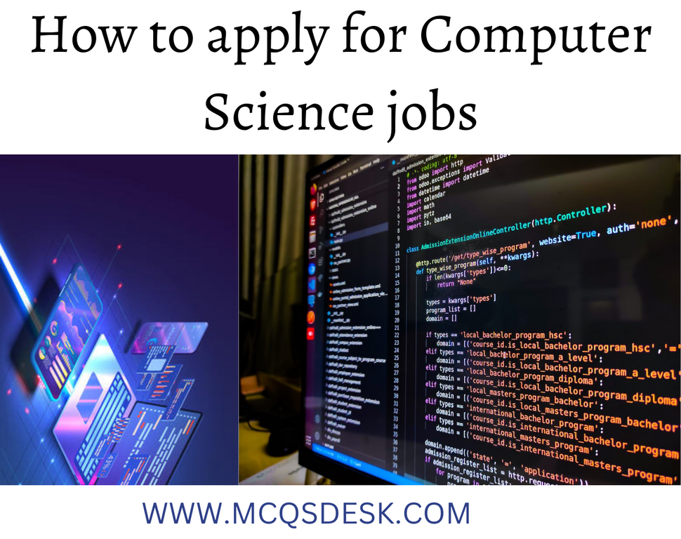 How to apply for a computer science job