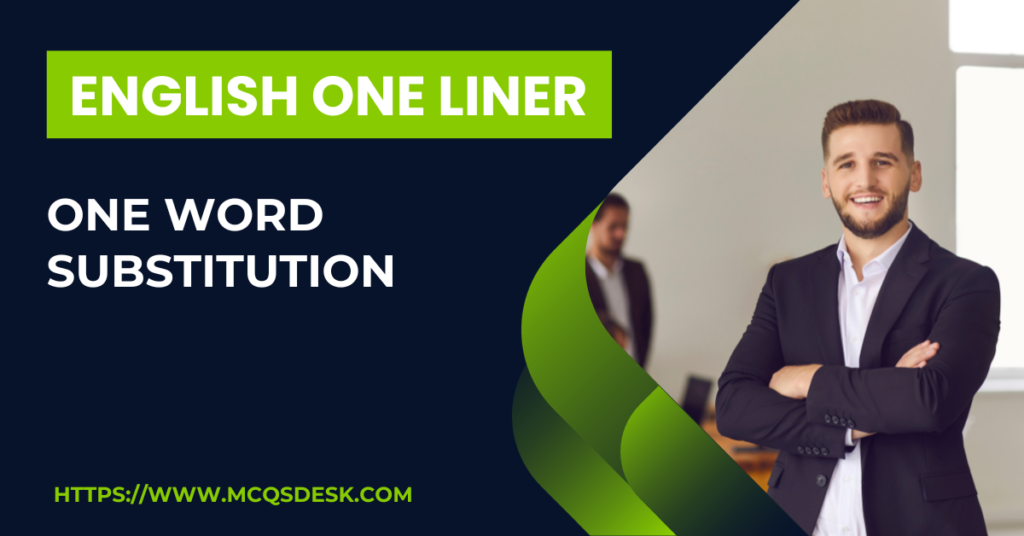 One Word Substitutions Oneliner Part 1