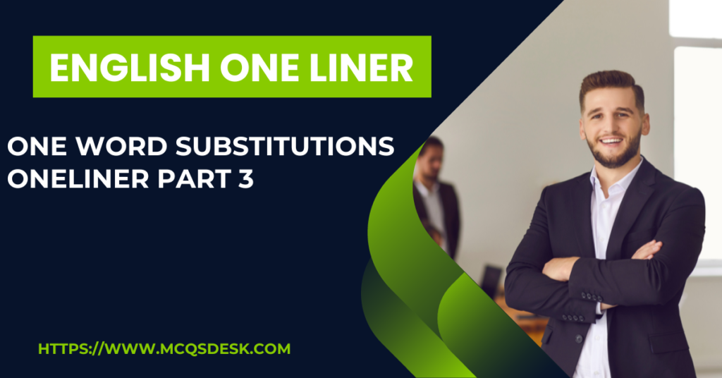 One Word Substitutions Oneliner part 3